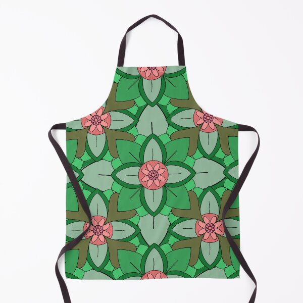 Item preview, Abstract geometric shapes repeating pattern - Green designed and sold by Svasti Arts and Designs.