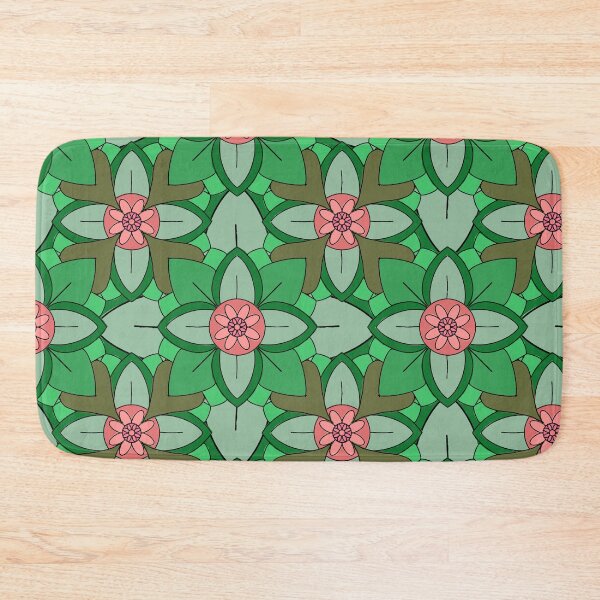 Item preview, Abstract geometric shapes repeating pattern - Green designed and sold by Svasti Arts and Designs.
