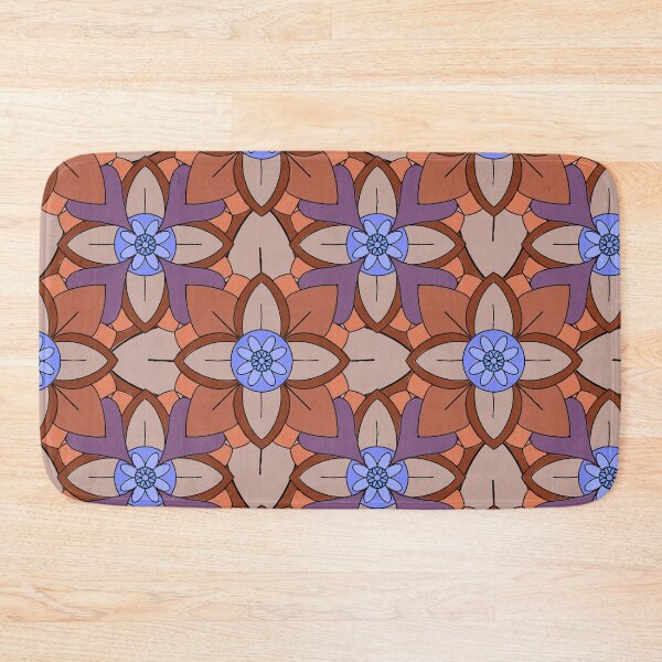 Item preview, Abstract geometric shapes repeating pattern - Orange designed and sold by Svasti Arts and Designs.