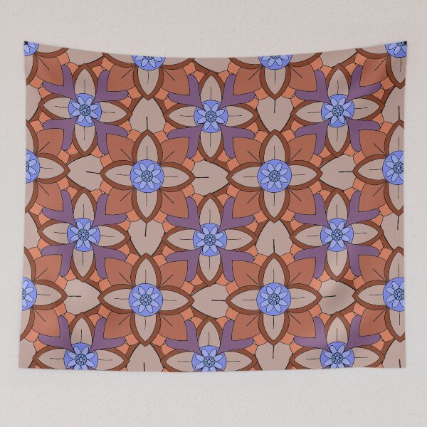 Item preview, Abstract geometric shapes repeating pattern - Orange designed and sold by Svasti Arts and Designs.