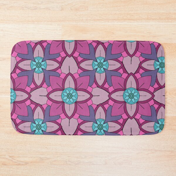 Item preview, Abstract geometric shapes repeating pattern - Pink designed and sold by Svasti Arts and Designs.