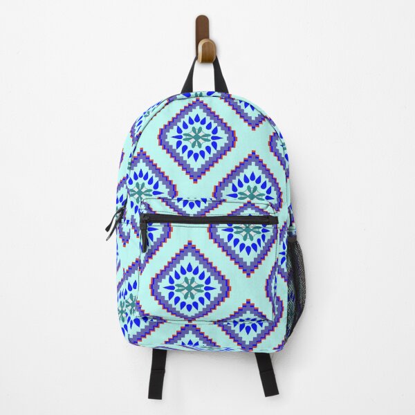 Item preview, Seamless pattern with blue cornflowers and green branches on checked blue background, vector designed and sold by PWDigitalArt.