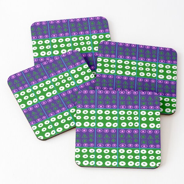 Item preview, Abstract geometric shapes repeating pattern - Green designed and sold by Svasti Arts and Designs.