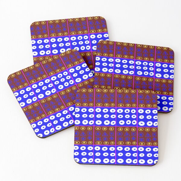 Item preview, Abstract geometric shapes repeating pattern - Royal Blue designed and sold by Svasti Arts and Designs.