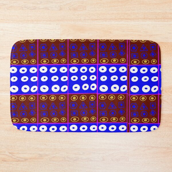 Item preview, Abstract geometric shapes repeating pattern - Royal Blue designed and sold by Svasti Arts and Designs.