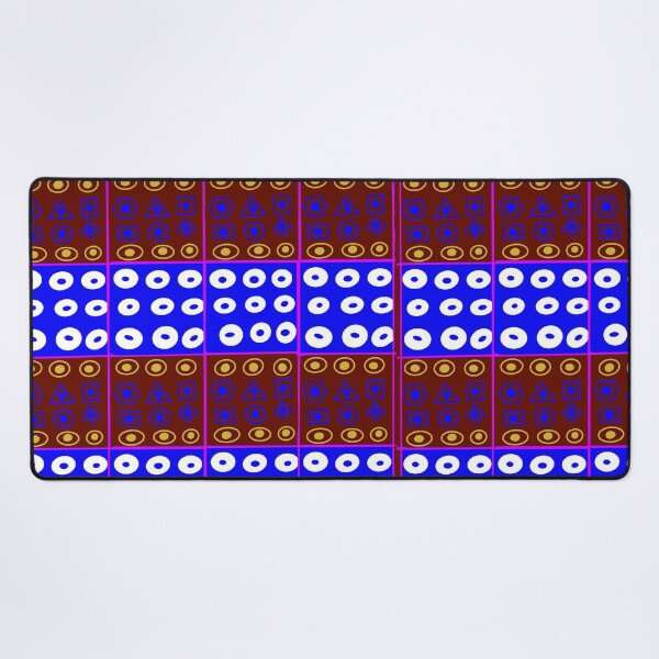 Item preview, Abstract geometric shapes repeating pattern - Royal Blue designed and sold by Svasti Arts and Designs.