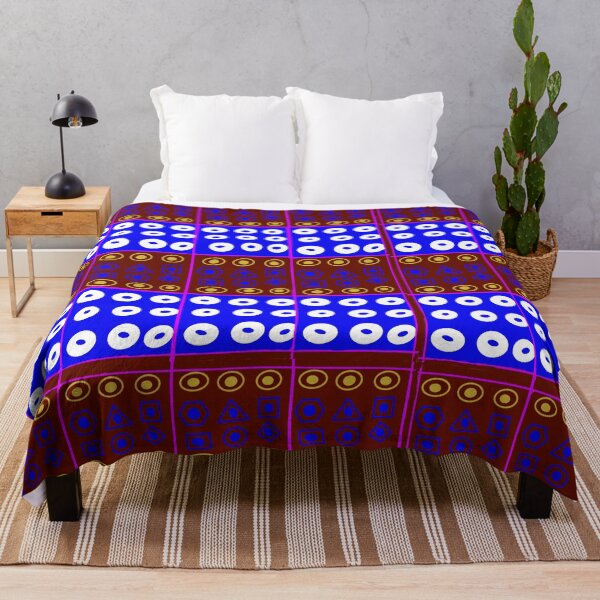 Item preview, Abstract geometric shapes repeating pattern - Royal Blue designed and sold by Svasti Arts and Designs.
