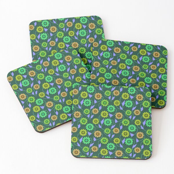 Item preview, Abstract Flower repeating Pattern - Green designed and sold by Svasti Arts and Designs.