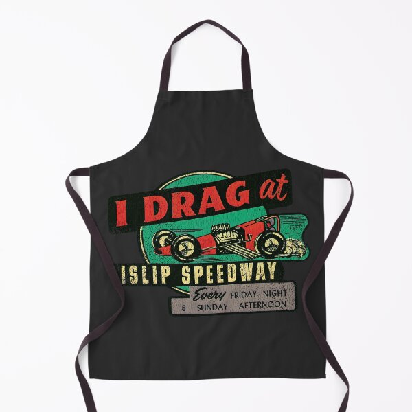 Item preview, I Drag at Islip Speedway - red dragster - aged, burnout finish designed and sold by retropetrol.