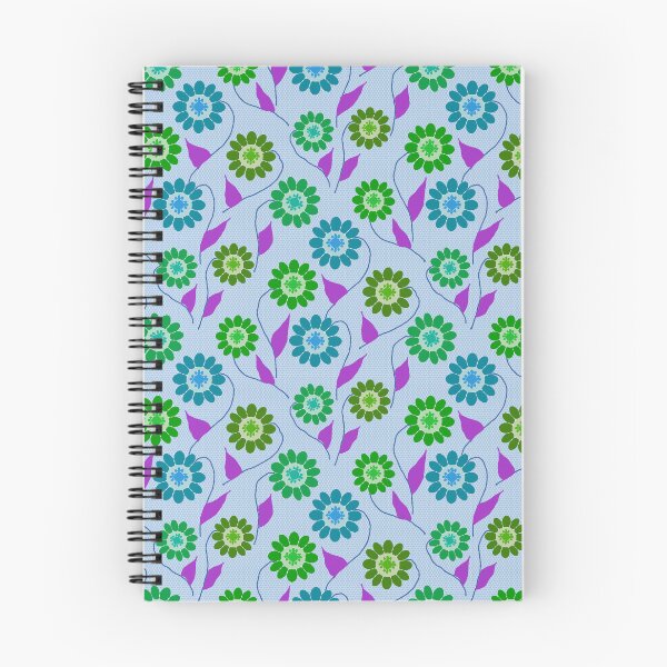 Item preview, Abstract flowers repeating pattern - Bluish Cyan designed and sold by Svasti Arts and Designs.