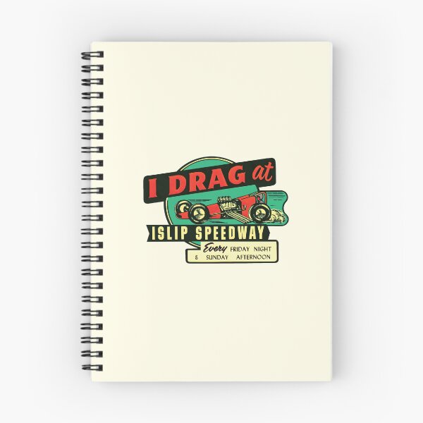 Item preview, I Drag at Islip Speedway - red dragster designed and sold by retropetrol.