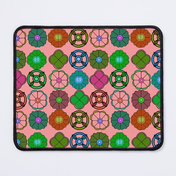 Item preview, Abstract Flower repeating Pattern inspired by Madhubani Art - Light pink designed and sold by Svasti Arts and Designs.