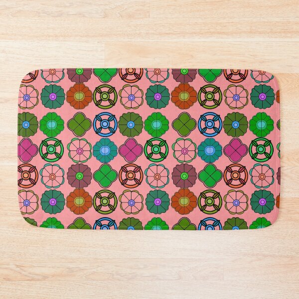 Item preview, Abstract Flower repeating Pattern inspired by Madhubani Art - Light pink designed and sold by Svasti Arts and Designs.