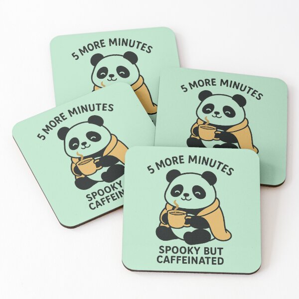 Item preview, Cute Panda Coffee – Spooky but Caffeinated designed and sold by LahkarStudio.