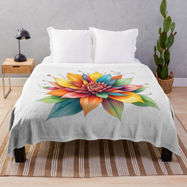 Item preview, Vibrant Flower with Swirling Leaves designed and sold by sharon1210.
