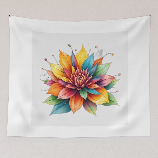Item preview, Vibrant Flower with Swirling Leaves designed and sold by sharon1210.