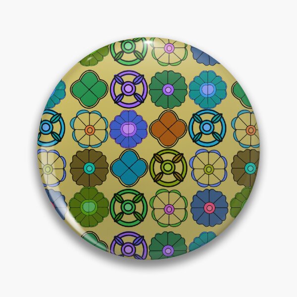 Item preview, Abstract Flower repeating Pattern inspired by Madhubani Art - Ginger brown designed and sold by Svasti Arts and Designs.
