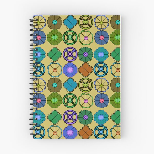 Item preview, Abstract Flower repeating Pattern inspired by Madhubani Art - Ginger brown designed and sold by Svasti Arts and Designs.