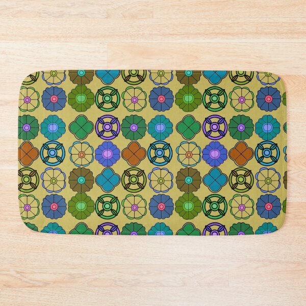 Item preview, Abstract Flower repeating Pattern inspired by Madhubani Art - Ginger brown designed and sold by Svasti Arts and Designs.