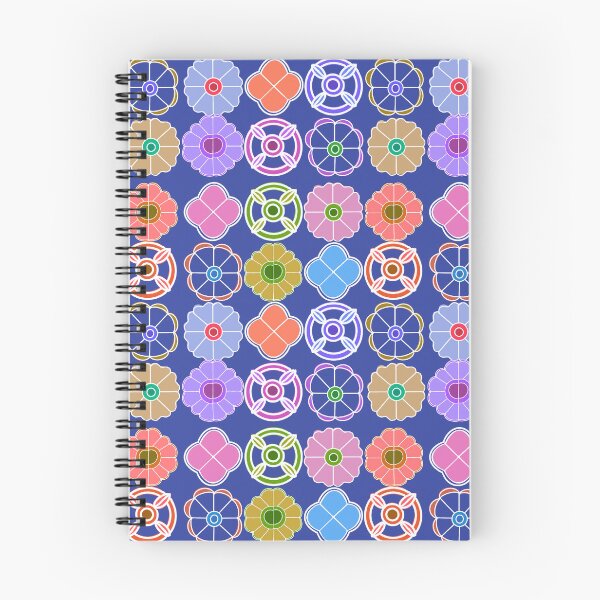 Item preview, Abstract Flower repeating Pattern inspired by Madhubani art - Blueberry designed and sold by Svasti Arts and Designs.