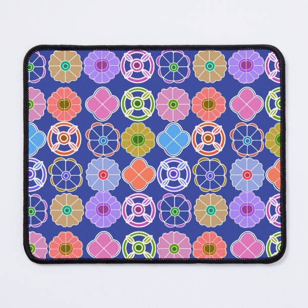 Item preview, Abstract Flower repeating Pattern inspired by Madhubani art - Blueberry designed and sold by Svasti Arts and Designs.