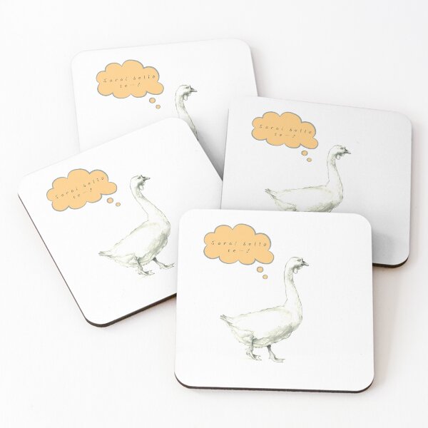 Item preview, Sarai bello te...! Illustrazione di oca a matita con frase divertente designed and sold by ArcanaAtelier.