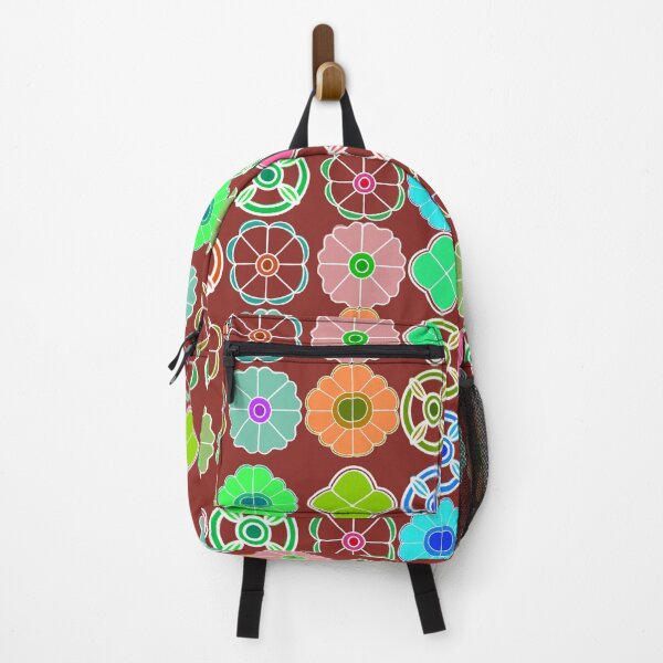 Item preview, Abstract Flower repeating Pattern inspired by Madhubani art - Old Brick designed and sold by Svasti Arts and Designs.