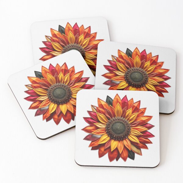 Item preview, Patchwork Sunflower in Sunset Colors designed and sold by sharon1210.