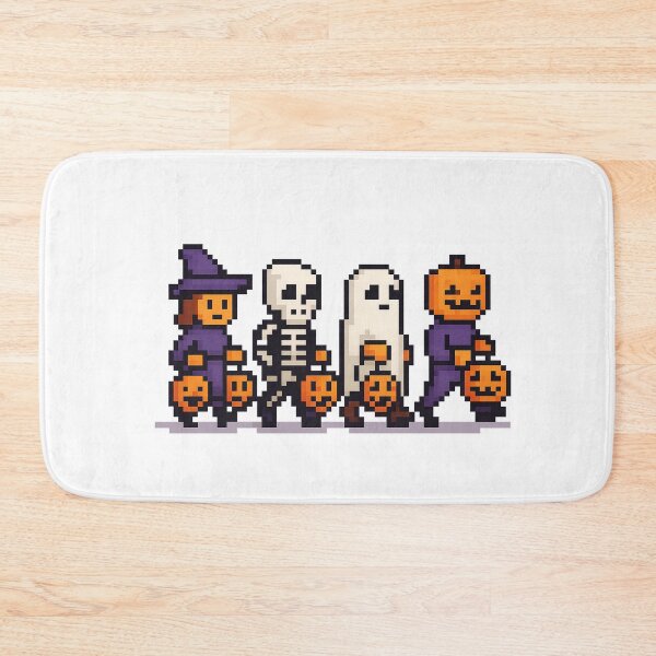 Item preview, Pixel Art Halloween Characters – 8-Bit Witch Skeleton Ghost Pumpkin Sticker designed and sold by Markloom.co.