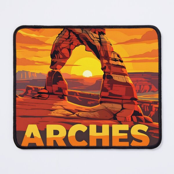 Item preview, Arches National Park, Utah: Vintage-Style Painterly Travel Poster designed and sold by LSVart.