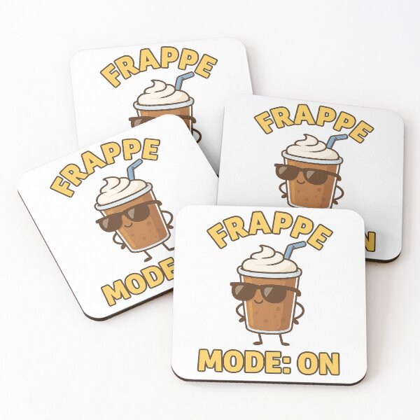 Item preview, Frappe Mode: ON – Funny Greek Coffee Summer Vibes Design designed and sold by Greek and Vegan.