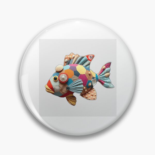 Item preview, Patchwork Fabric Fish with Shells designed and sold by sharon1210.