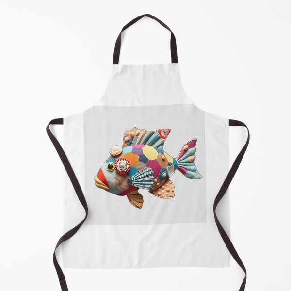 Item preview, Patchwork Fabric Fish with Shells designed and sold by sharon1210.