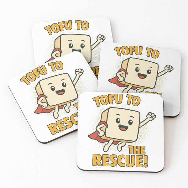 Item preview, Tofu to the Rescue – Cute Vegan Protein Superhero Design designed and sold by Greek and Vegan.