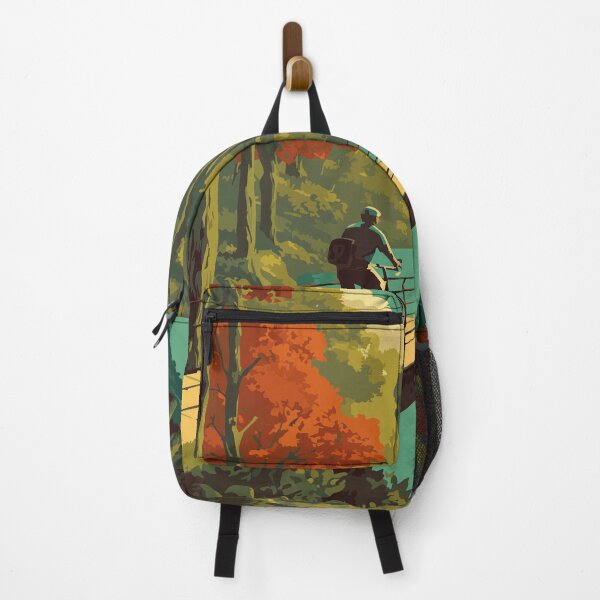 Item preview, Abingdon Virginia Vintage Travel Art | Creeper Trail Biking Illustration designed and sold by TuncGK.