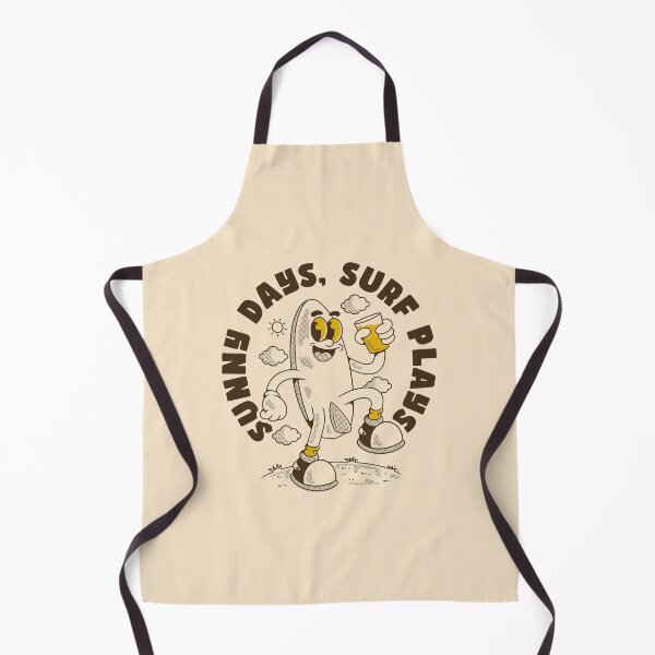 Item preview, Sunny Days Surf Plays – Retro Surfboard Cartoon T-Shirt Design designed and sold by adipra.