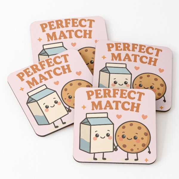 Item preview, Perfect Match – Milk & Cookie Cute Design designed and sold by hiraum.