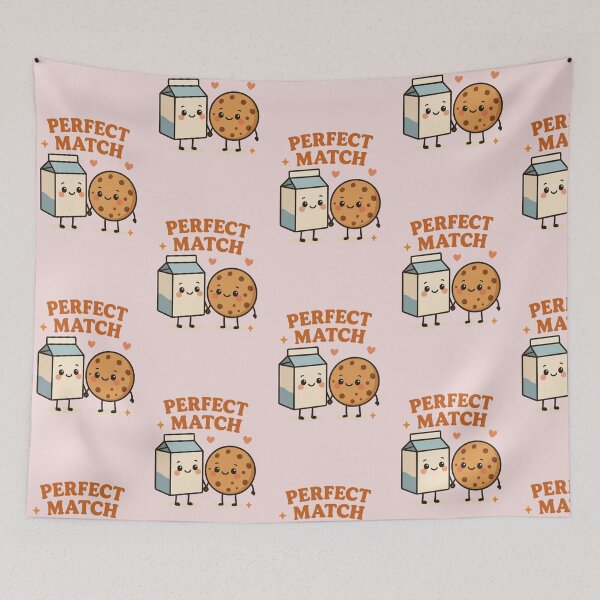 Item preview, Perfect Match – Milk & Cookie Cute Design designed and sold by hiraum.