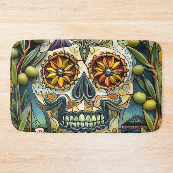 Item preview, Calavera del Mare – Olive Coast Mosaic designed and sold by ArgentoArt.