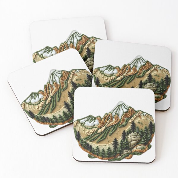 Item preview, Embroidered Mountain Landscape designed and sold by sharon1210.
