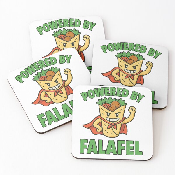 Item preview, Powered by Falafel – Funny Vegan Superhero Food Design designed and sold by Greek and Vegan.