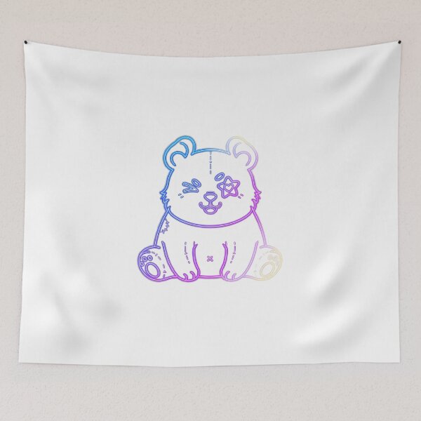 Item preview, Neon Glow Panda – Cute Star-Eyed Panda Design designed and sold by Rank Sol.