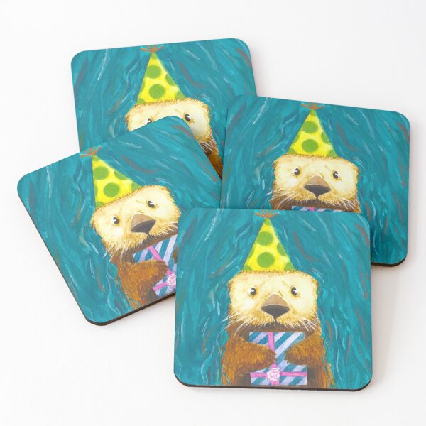 Item preview, Sea Otter wearing a Party Hat designed and sold by egriffinstudio.