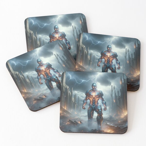 Item preview,  Futuristic armored superhero designed and sold by Space Bear Cabin Studio.