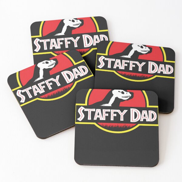Item preview, (For-Dark-Background)-Jurassic-Staffy-Dad designed and sold by HansHempel.