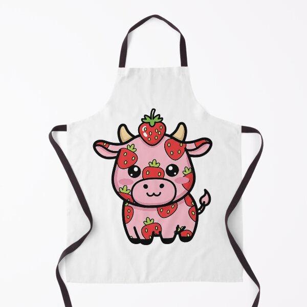 Item preview, Cute Strawberry Cow - Kawaii Cottagecore Aesthetic designed and sold by ChameloX.