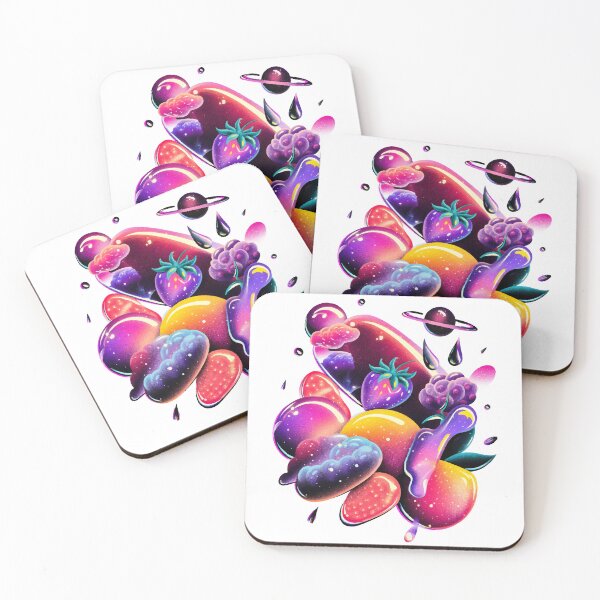 Item preview, Psychedelic Fruity Space Art – Surreal Candy Galaxy Illustration designed and sold by Moss and Moon Studio.