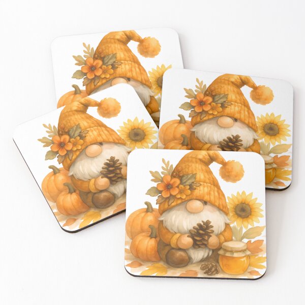 Item preview, Whimsical Autumn Gnome with Pumpkins and Sunflowers designed and sold by Maya75.