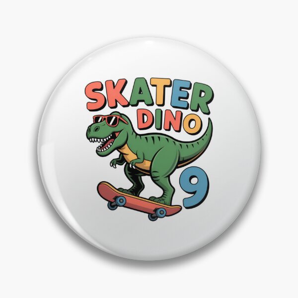 Item preview, Skater Dinosaur 9th Birthday T-Rex Skateboard designed and sold by Blok45.