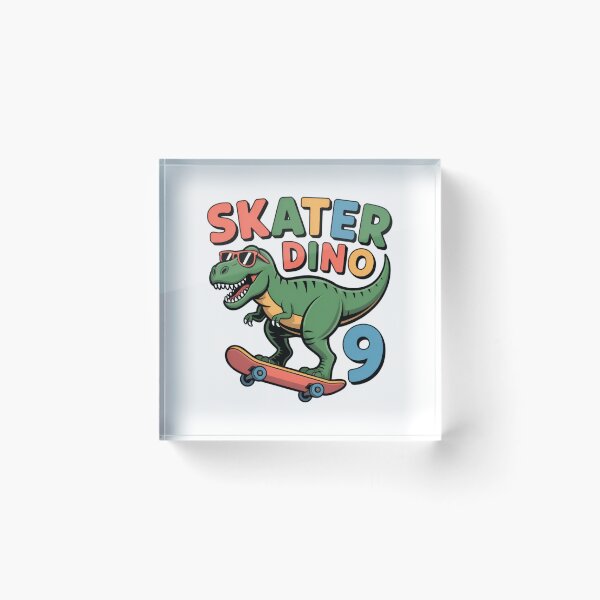 Item preview, Skater Dinosaur 9th Birthday T-Rex Skateboard designed and sold by Blok45.